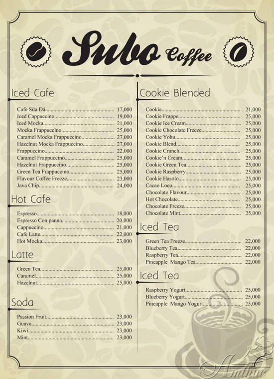 SuBo Coffee - Cafe take away lý tưởng