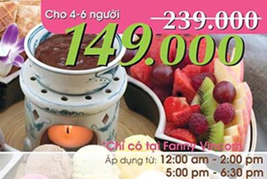 Lẩu kem Fanny với 14 viên kem tự chọn chỉ còn 149.000đ